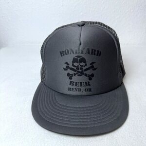 Boneyard Beer Otto Hat Snapback Adjustable Gray Black Trucker Cap Bend, OR.